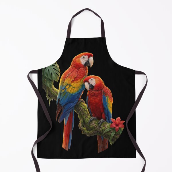 Item preview, Two Scarlet Macaws Tropical Portrait — Bird Lover Gift designed and sold by Zippy Creation.