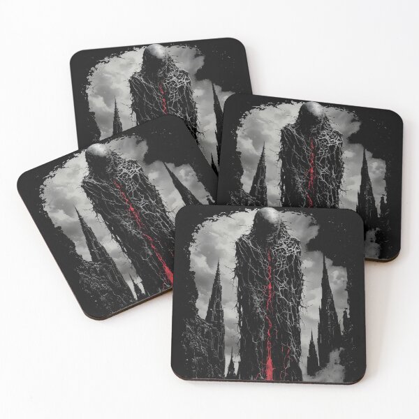 Item preview, Cracked Shadow Figure Dark Gothic Horror Art (BLACK) designed and sold by MorbidDreams.