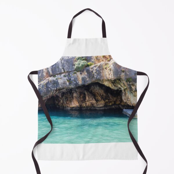 Item preview, Sea Cave Grotto With Turquoise Water and Rocky Cliff Shoreline, Scenic Coastal Mediterranean Seascape designed and sold by Nmallia.