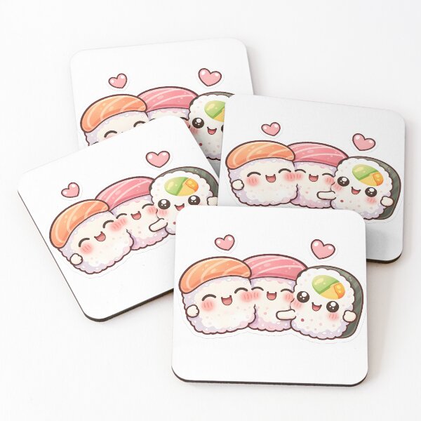 Item preview, Cute Kawaii Sushi Roll – Japanese Food Lover Sticker designed and sold by DesignEG.