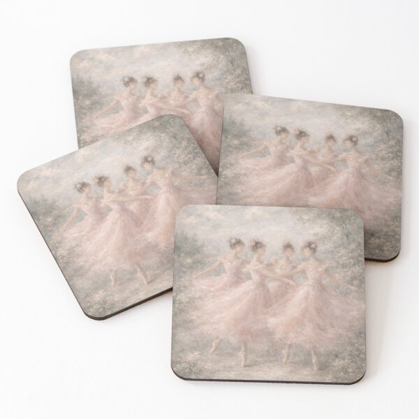 Item preview, Coquette Aesthetic Vintage Oil Painting Of Ballerinas  designed and sold by DalilahMeadows.