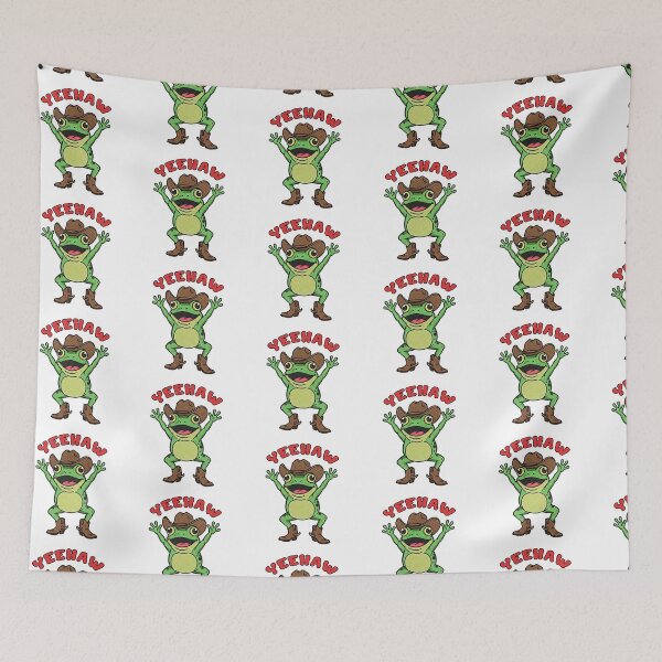 Item preview, Happy Yeehaw Cowboy Frog in Boots and Hat designed and sold by TeeARTHY.