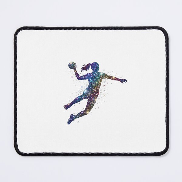 Item preview, Glitter Galaxy Athlete – Girl Handball Star Silhouette designed and sold by SOUFIANE1991.