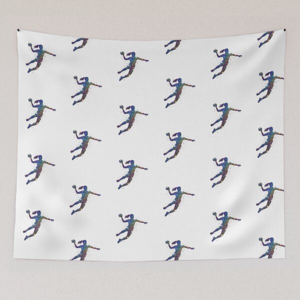 Item preview, Glitter Galaxy Athlete – Girl Handball Star Silhouette designed and sold by SOUFIANE1991.