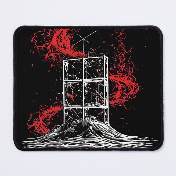 Item preview, Abstract Energy Cube Dark Surreal Geometric Art (BLACK) designed and sold by MorbidDreams.
