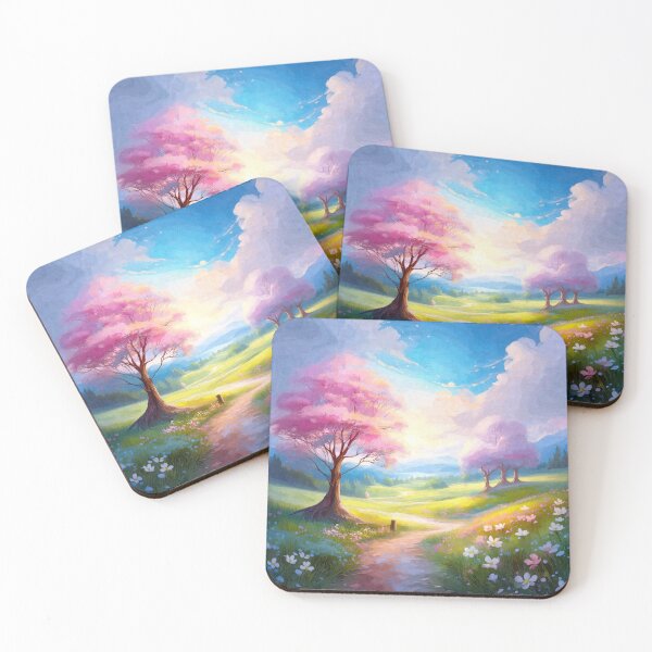Item preview, Colorful Cherry Blossom Landscape designed and sold by SalonOfArt.