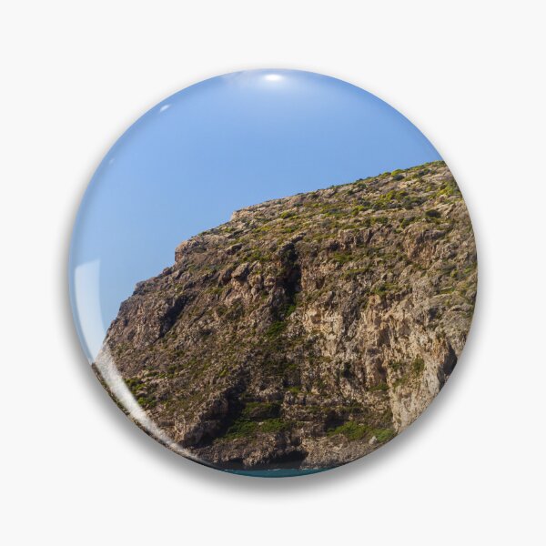 Item preview, Turquoise Sea and Rocky Coastal Cliff Under Blue Sky, Sunny Seascape for Travel and Relaxation designed and sold by Nmallia.