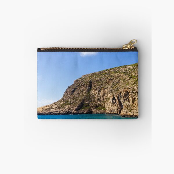 Item preview, Turquoise Sea and Rocky Coastal Cliff Under Blue Sky, Sunny Seascape for Travel and Relaxation designed and sold by Nmallia.