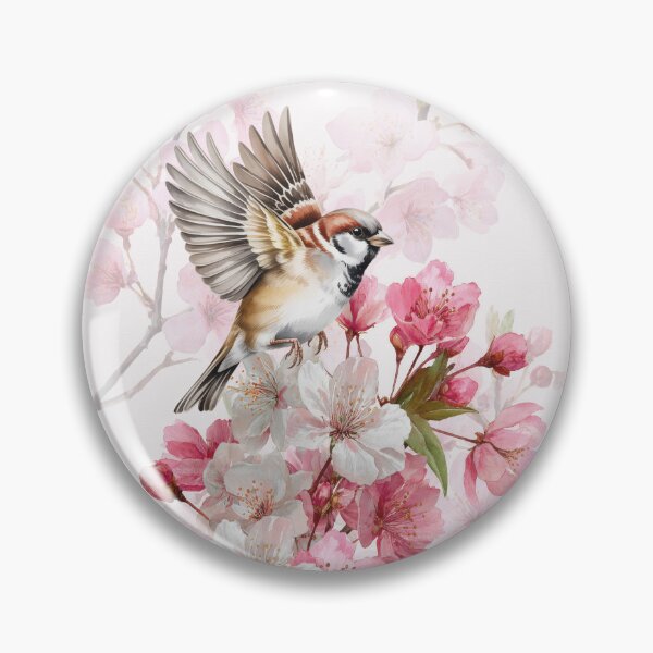 Item preview, Sparrow and Cherry Blossoms designed and sold by SalonOfArt.