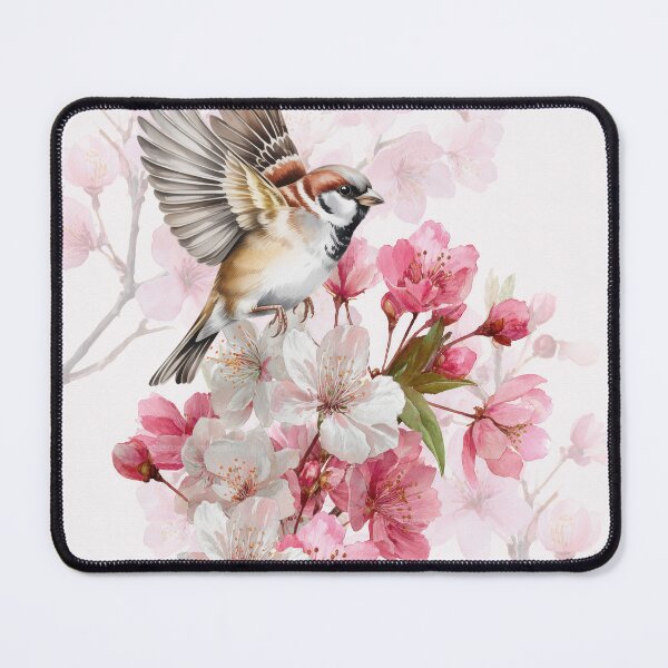 Item preview, Sparrow and Cherry Blossoms designed and sold by SalonOfArt.