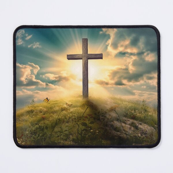 Item preview, Christian Wooden Cross on a Hill designed and sold by SalonOfArt.