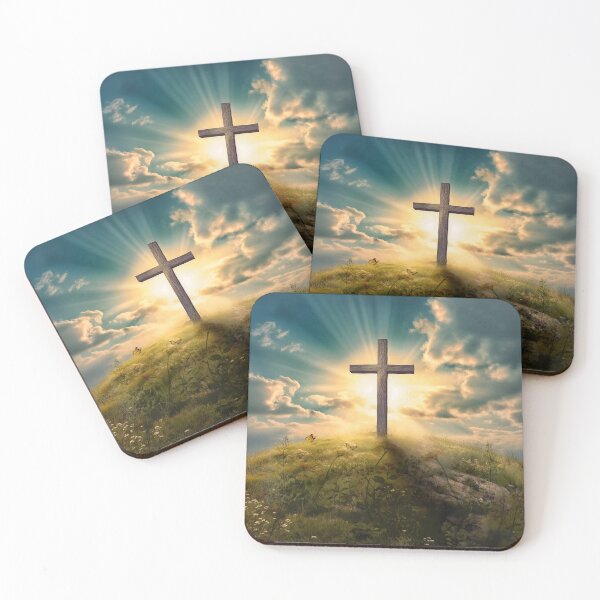 Item preview, Christian Wooden Cross on a Hill designed and sold by SalonOfArt.