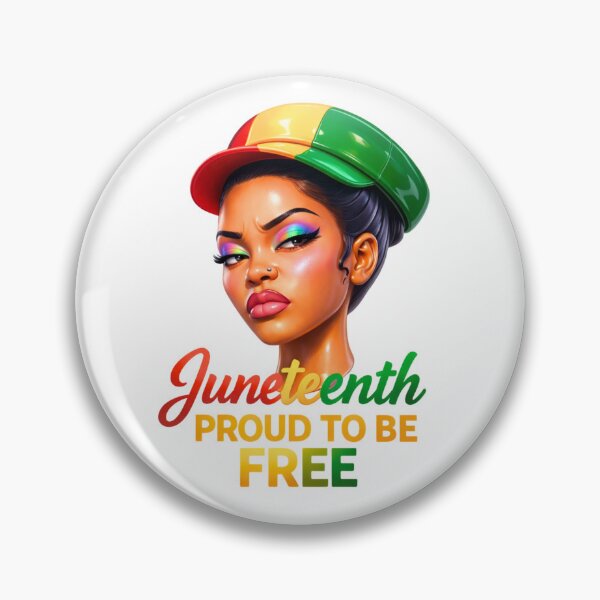 Item preview, Juneteenth Proud to Be Free – Afro Pride Black Woman Illustration, Freedom Celebration Design designed and sold by ArtSpark Studio.