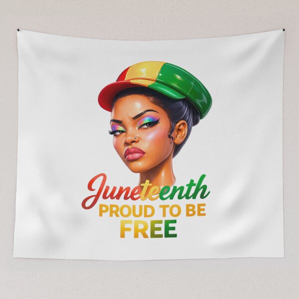 Item preview, Juneteenth Proud to Be Free – Afro Pride Black Woman Illustration, Freedom Celebration Design designed and sold by ArtSpark Studio.