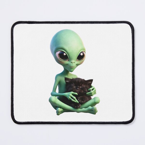 Item preview, Cuddly Kitten with his Alien Friend designed and sold by KaydanFarms.