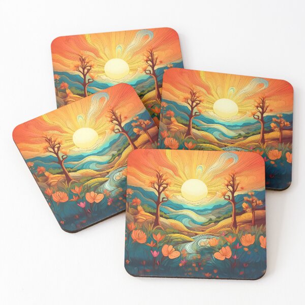 Item preview, Sunlit Poppies in Pot Art Style designed and sold by SalonOfArt.