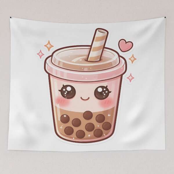 Item preview, Cute Kawaii Bubble Tea Character – Boba Lover Sticker designed and sold by DesignEG.