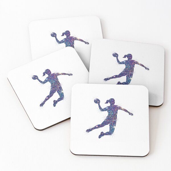 Item preview,  Glitter Galaxy Athlete – Girl Handball Star Silhouette designed and sold by SOUFIANE1991.
