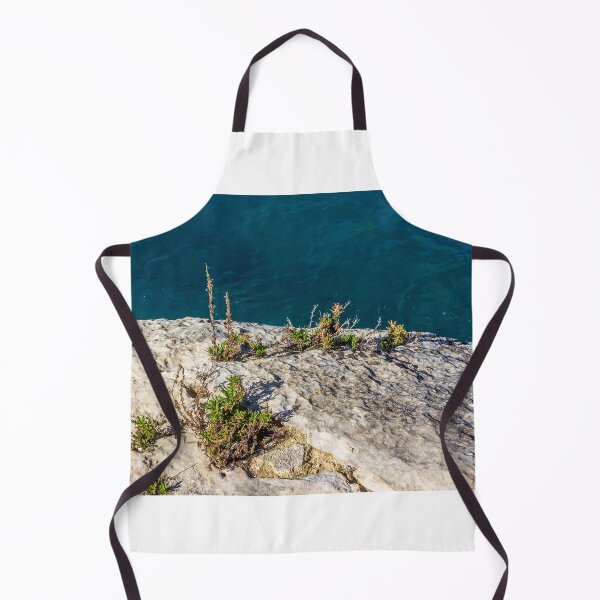 Item preview, Rocky Coastal Cliff With Succulent Plants Overlooking Deep Blue Sea At Sunny Day designed and sold by Nmallia.