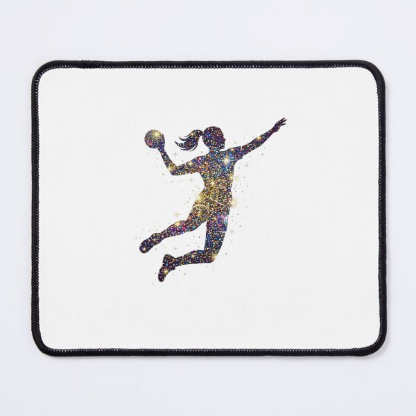 Item preview, Glitter Galaxy Athlete – Girl Handball Star Silhouette designed and sold by SOUFIANE1991.