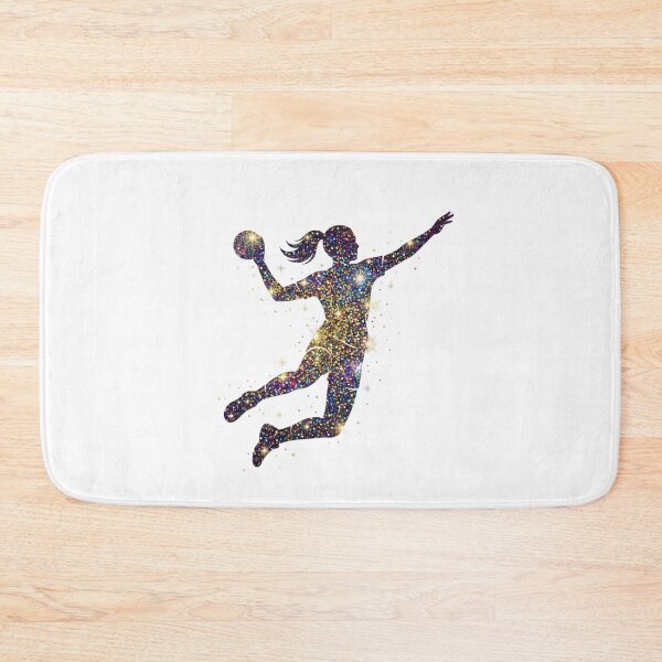 Item preview, Glitter Galaxy Athlete – Girl Handball Star Silhouette designed and sold by SOUFIANE1991.