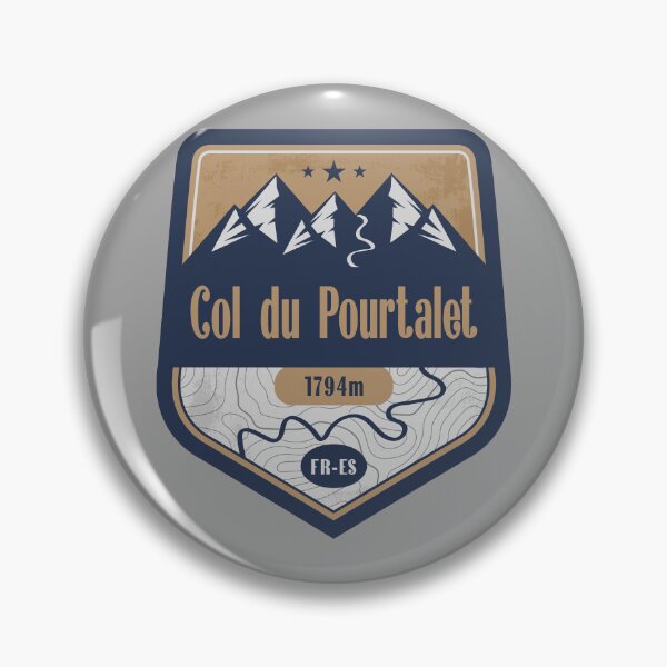 Item preview, Pourtalet Pass Pyrenees Road Badge designed and sold by CynthiaGraphics.