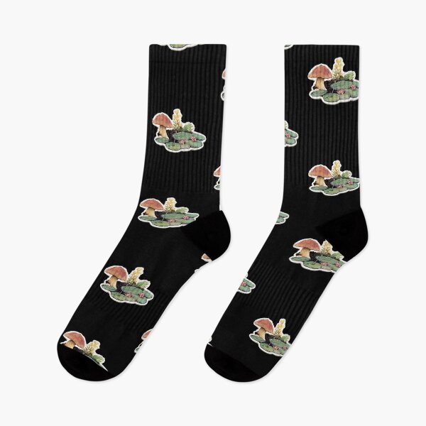 Item preview, Whimsical Mushroom and Water Lily Pond designed and sold by kndzxf.