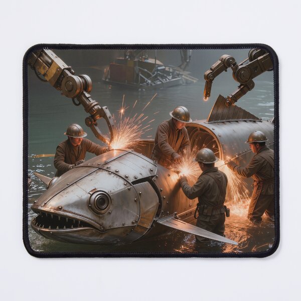 Item preview, Iron Leviathan – Scrappunk Mechanical Fish Assembly designed and sold by SynthRaccoon.