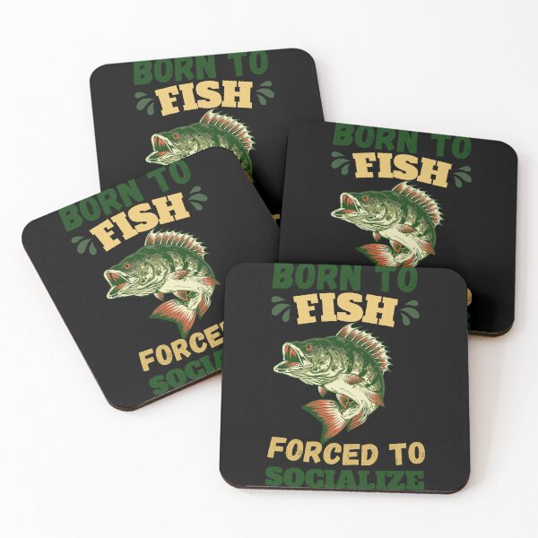 Item preview, Born To Fish Forced To Socialize Funny Fishing Shirt Fisherman Gift Vintage Fishing Design designed and sold by Negisandeep studio.
