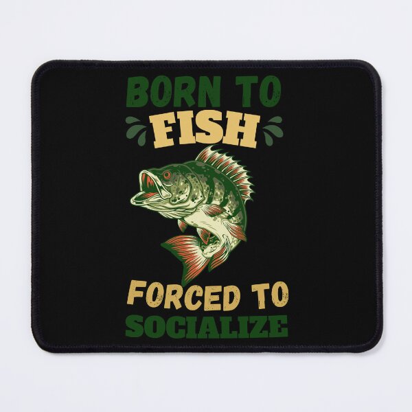 Item preview, Born To Fish Forced To Socialize Funny Fishing Shirt Fisherman Gift Vintage Fishing Design designed and sold by Negisandeep studio.