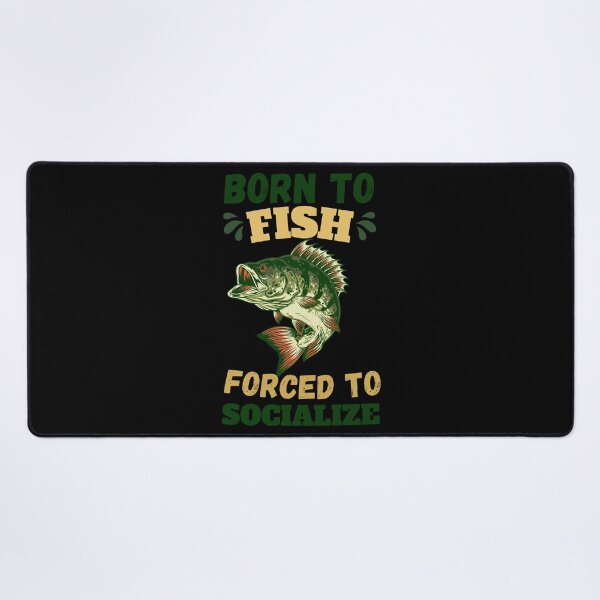 Item preview, Born To Fish Forced To Socialize Funny Fishing Shirt Fisherman Gift Vintage Fishing Design designed and sold by Negisandeep studio.