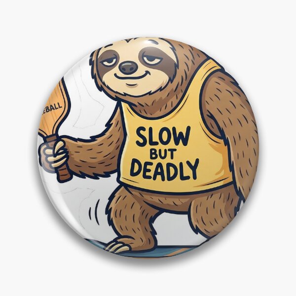 Item preview, Lazy Pickleball Player – “Slow but Deadly” on a Skateboard, Fun Sporty Design designed and sold by Golden Chaos.