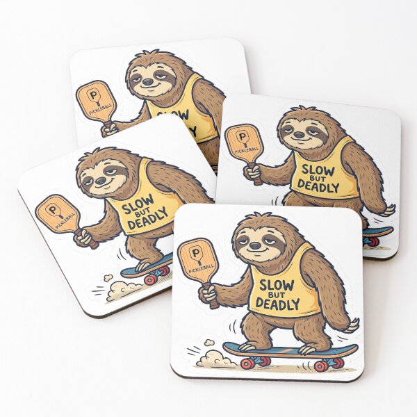 Item preview, Lazy Pickleball Player – “Slow but Deadly” on a Skateboard, Fun Sporty Design designed and sold by Golden Chaos.