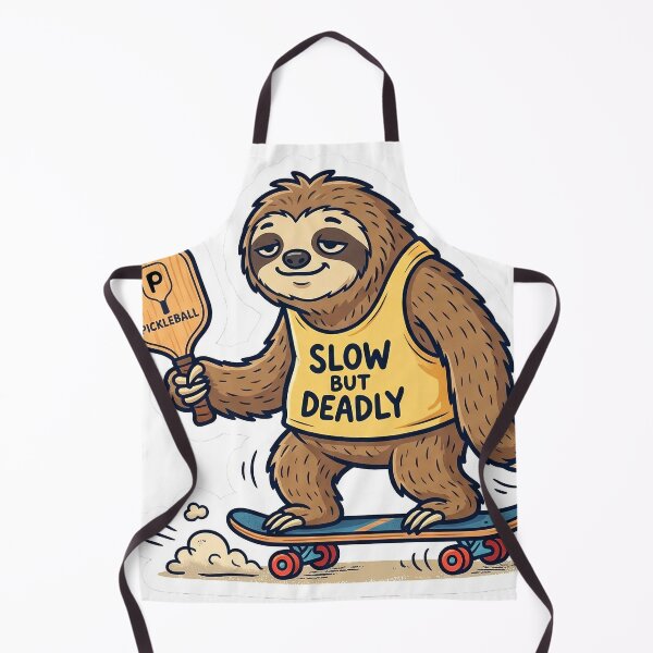 Item preview, Lazy Pickleball Player – “Slow but Deadly” on a Skateboard, Fun Sporty Design designed and sold by Golden Chaos.