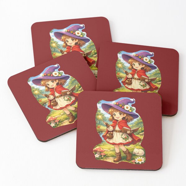 Item preview, Kawaii Little Witch in the Magic Forest – Cute Fantasy Illustration designed and sold by chromyral-creations.