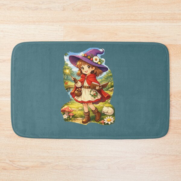 Item preview, Kawaii Little Witch in the Magic Forest – Cute Fantasy Illustration designed and sold by chromyral-creations.
