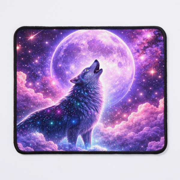 Item preview, Moon Wolf in Cosmic Galaxy Dreamscape designed and sold by CLOUTKULT.