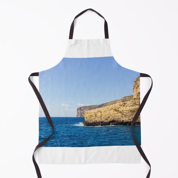 Item preview, Turquoise Sea and Rocky Coastal Cliff Under Blue Sky, Sunny Seascape for Travel and Relaxation designed and sold by Nmallia.