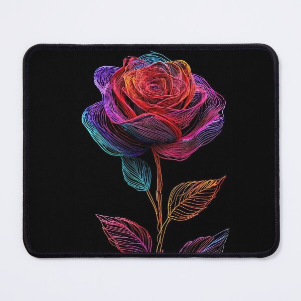Item preview, Vibrant Neon Rose: Electric Line Art Design designed and sold by Siriusvibes.