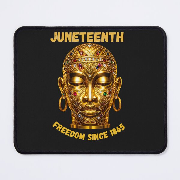 Item preview, Juneteenth Freedom Since 1865 – African Gold Mask Art, Black Heritage Pride Design designed and sold by ArtSpark Studio.
