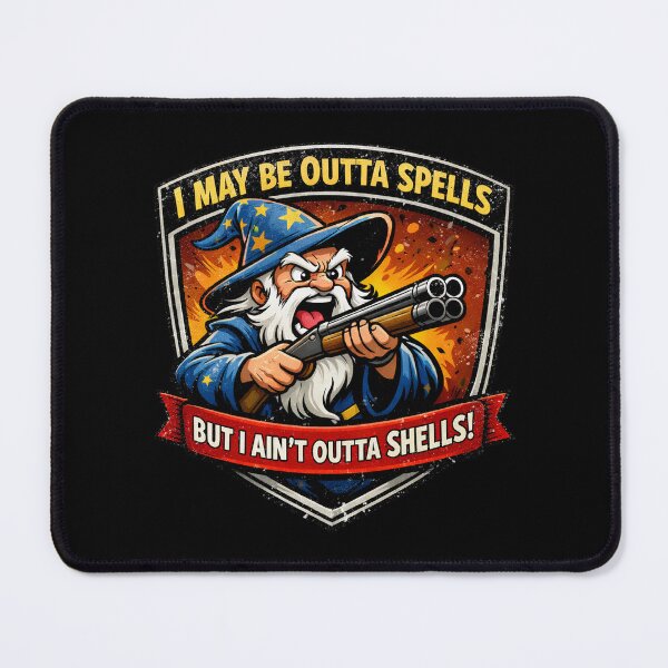 Item preview, Outta Spells Not Outta Shells Wizard (Vintage Version) designed and sold by Forged in the Warp.