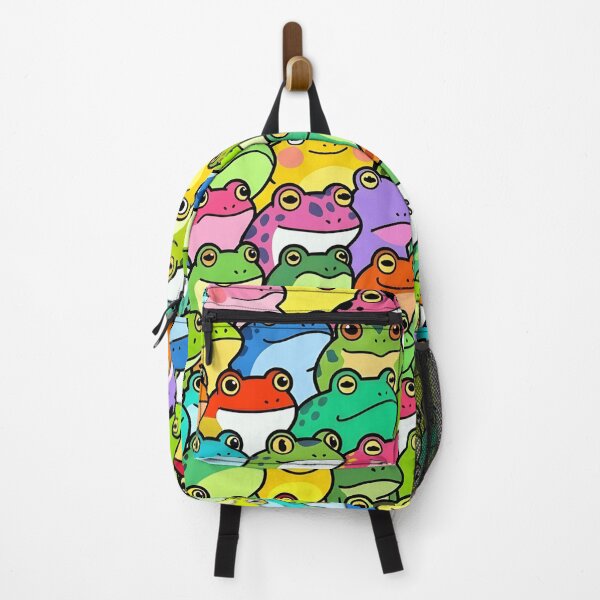 Item preview, Frog Heads Pattern - Kawaii Frogs Seamless Vibrant Repeat Design designed and sold by WowDezign.