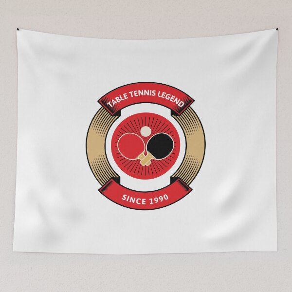 Item preview, Table Tennis Legend Since 1990 – Retro Ping Pong Badge Sports T-Shirt designed and sold by OhMyPingCo.
