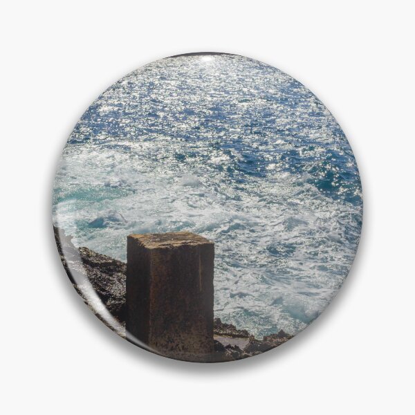 Item preview, Historic Coastal Watchtower On Rocky Headland Over Sparkling Blue Sea Under Sunny Sky And Clouds designed and sold by Nmallia.