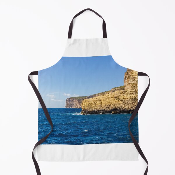 Item preview, Turquoise Sea and Rocky Coastal Cliff Under Blue Sky, Sunny Seascape for Travel and Relaxation designed and sold by Nmallia.