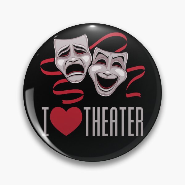 Item preview, I Love Theater Comedy And Tragedy Masks designed and sold by fizzgig.