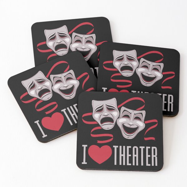 Item preview, I Love Theater Comedy And Tragedy Masks designed and sold by fizzgig.
