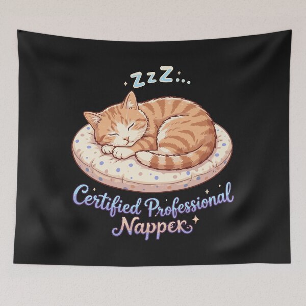 Item preview, Certified Professional Napper Cat Design designed and sold by PawPlanetPro.