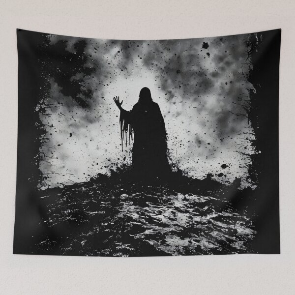 Item preview, Summoner Silhouette Dark Gothic Ritual Art (BLACK) designed and sold by MorbidDreams.