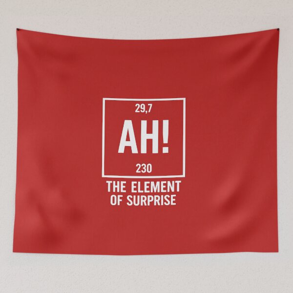 Item preview, Project Hail Mary AH! Element of Surprise Ryland Grace Red Chemistry Joke Tee designed and sold by WatercolourferS.